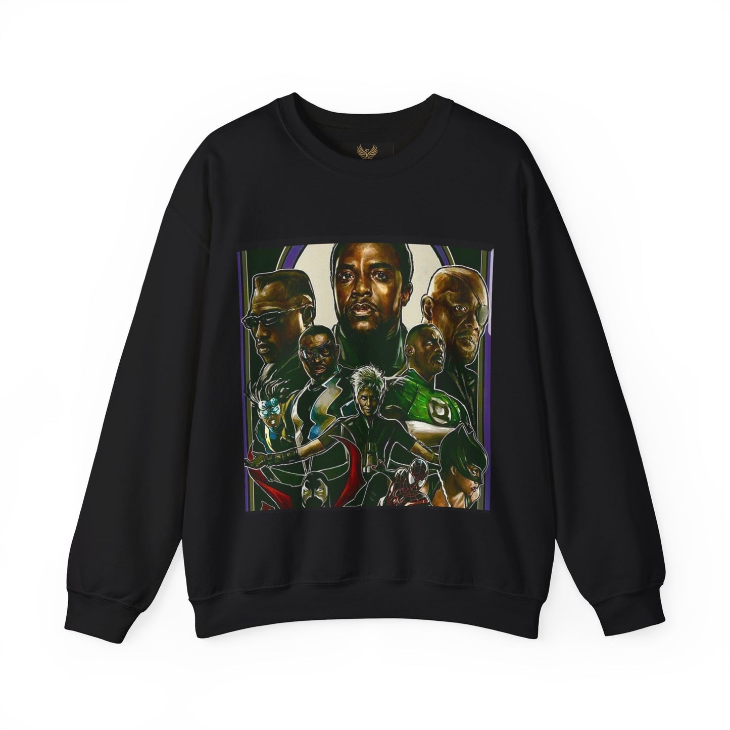 Black Super Hero's - Heavy Blend™ Crewneck Sweatshirt