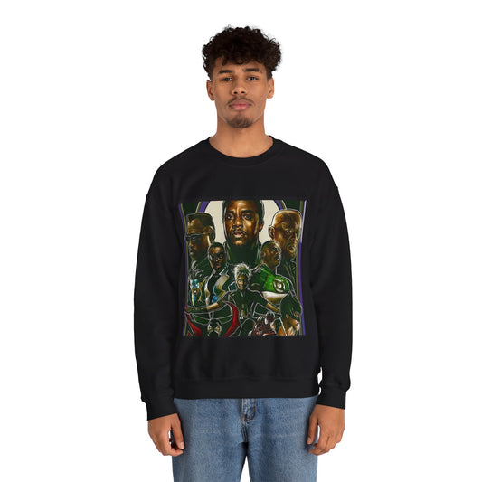 Black Super Hero's - Heavy Blend™ Crewneck Sweatshirt