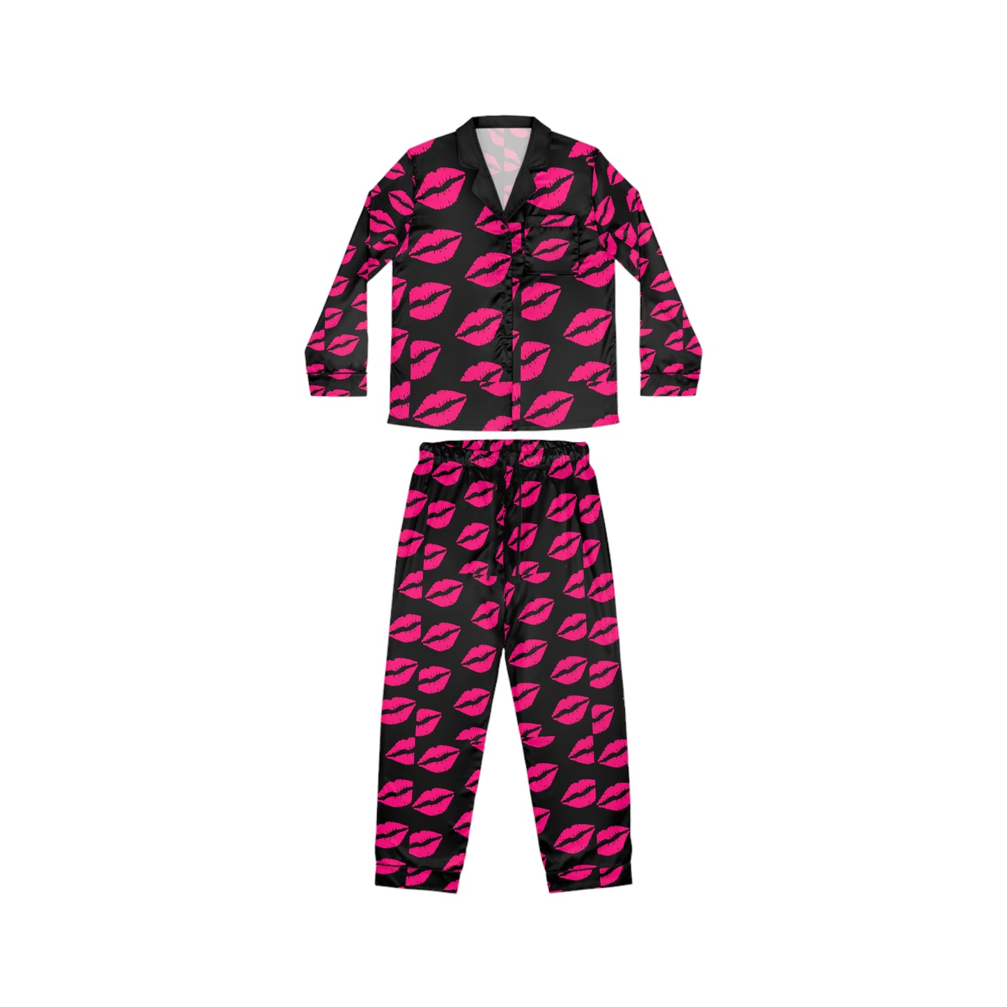 Lovely Kisses - Women's Satin Pajamas