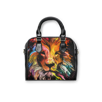 "Multi - Colored Lion" - Shoulder Handbag