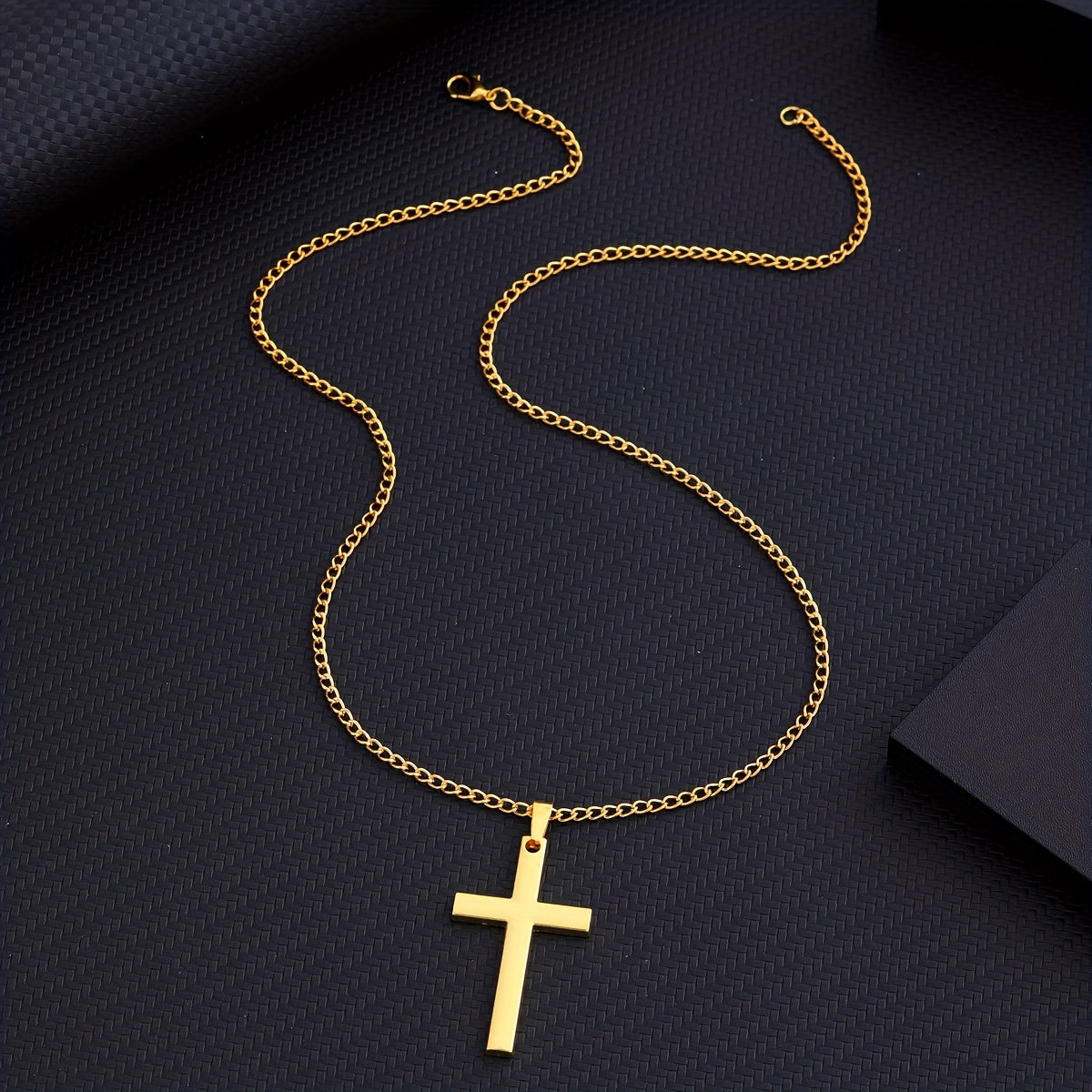 Minimalist Cross Pendant Chain Necklace