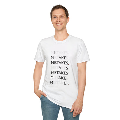 Mistakes Unisex Softstyle T-Shirt, Casual Wear, Inspirational Tee, Gift for Friends, Everyday Comfort