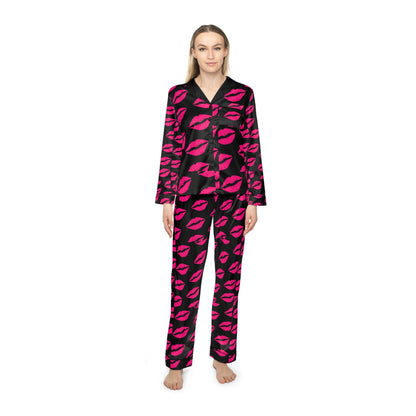 Lovely Kisses - Women's Satin Pajamas