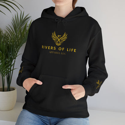 Rivers of Life Unisex Hoodie - Cozy Sweatshirt for Nature Lovers, Artistic Gift, Fall Wardrobe Staple, Spiritual Clothing, Warm Layer