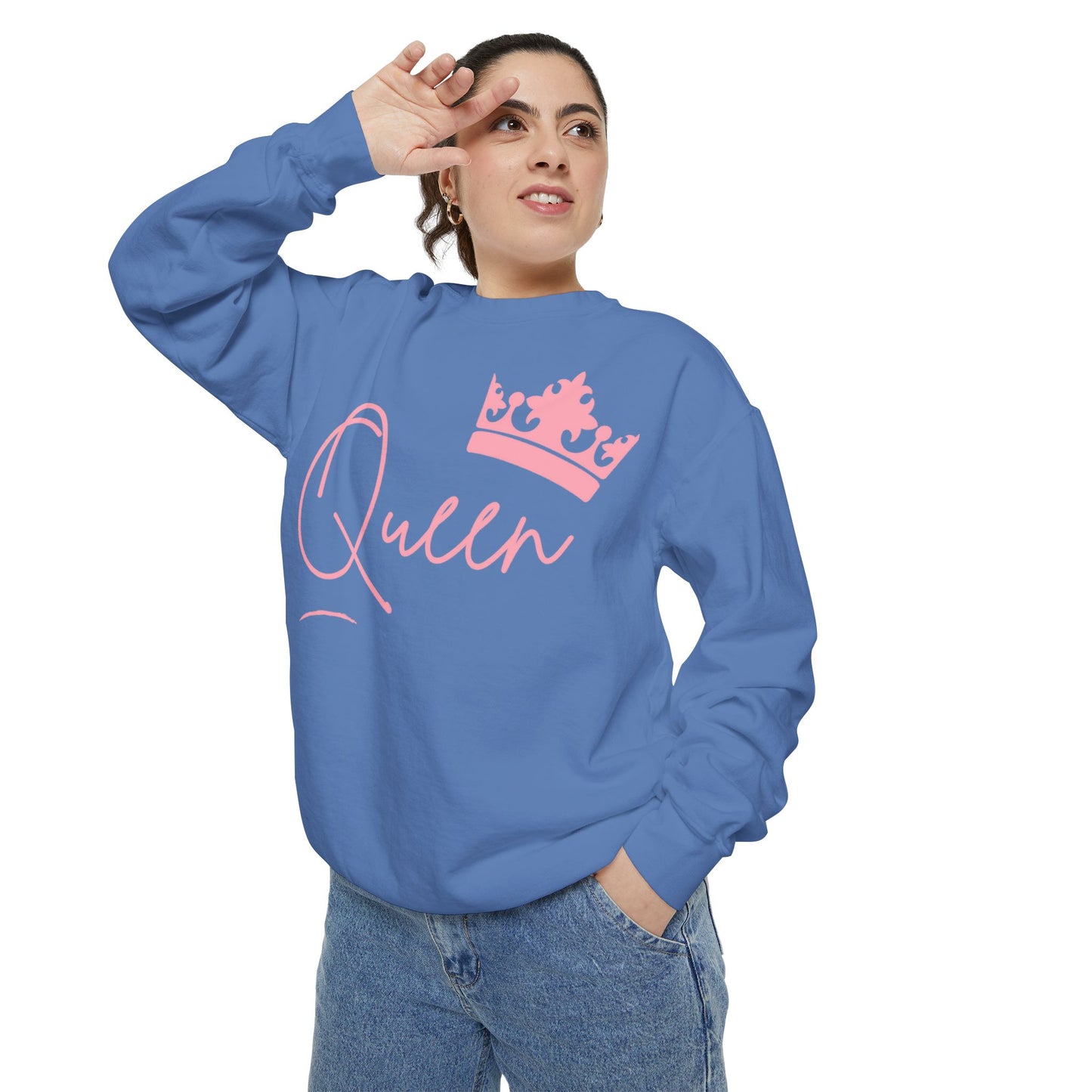 Queen With Her Crown-  Garment-Dyed Sweatshirt