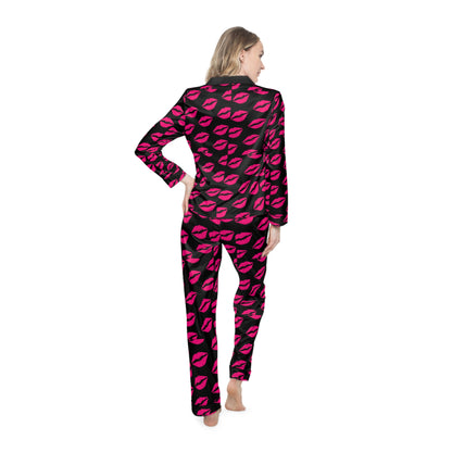 Lovely Kisses - Women's Satin Pajamas