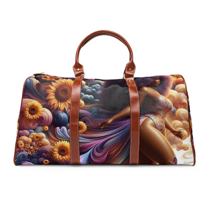Melanated Flowers - Waterproof Travel Bag