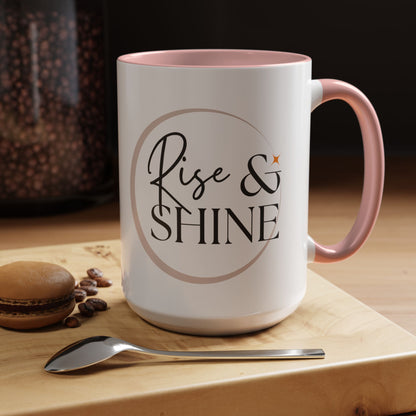 Rise and Shine Accent Coffee Mug For Coffee Lovers, 11oz