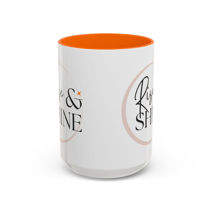Rise and Shine Accent Coffee Mug For Coffee Lovers, 11oz
