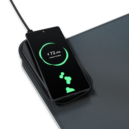 Pray, Believe, Work, Receive -  LED Gaming Mouse Pad, Wireless Charging