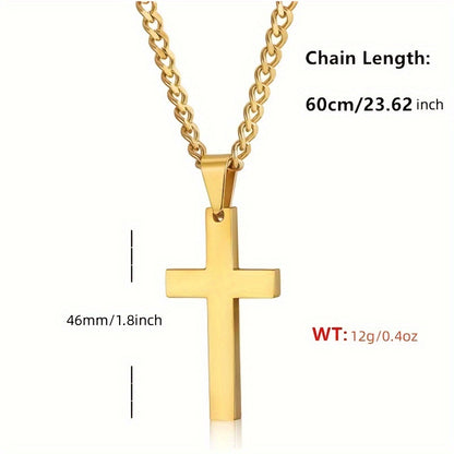 Minimalist Cross Pendant Chain Necklace