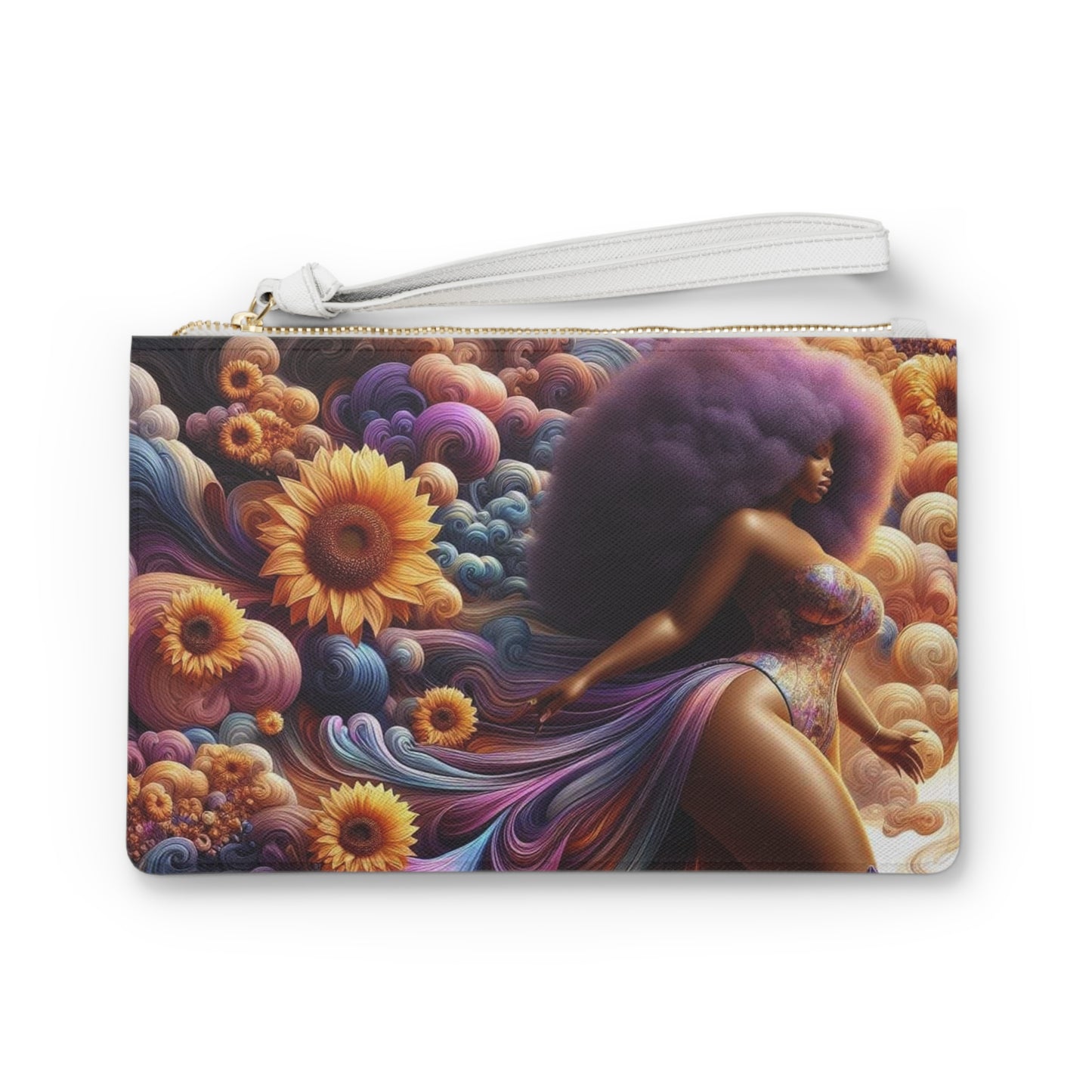 Melenated Flowers - Clutch Bag