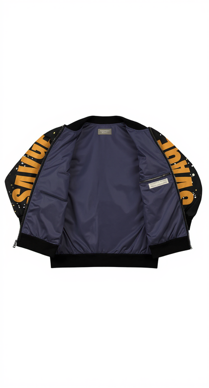 Savage Tiger Men's Bomber Jacket, Streetwear Jacket, Cool Casual Outerwear, Statement Piece, Gift for Him