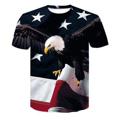 ELECTRIC LION - Men's Quick Dry 3D Printed Short Sleeve Fitness Running T-Shirt