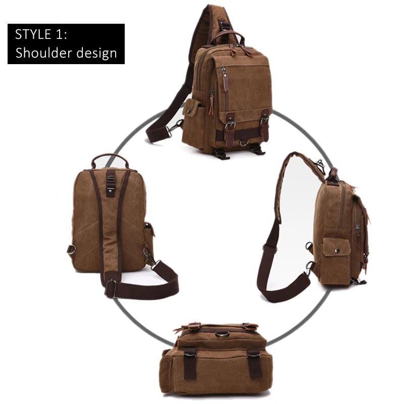 new Small Canvas Backpack Men Travel Back Pack Multifunctional Shoulder Bag for Women Laptop Rucksack School Bags Female Daypack