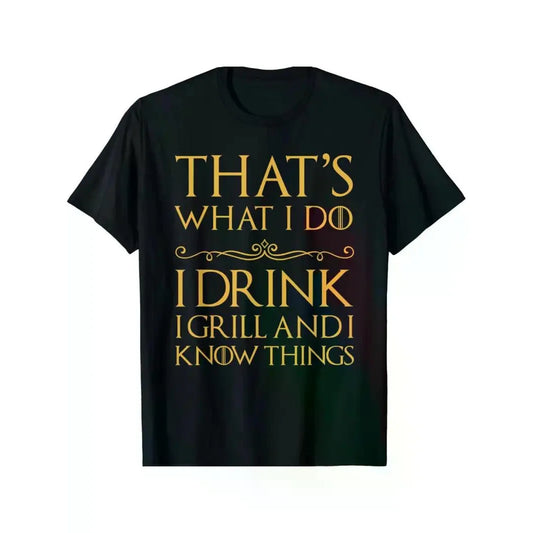 DB Stylish & Comfortable Men's T-Shirts Gifts for Men & Women Featuring Fun Barbecue & Drinking Quotes