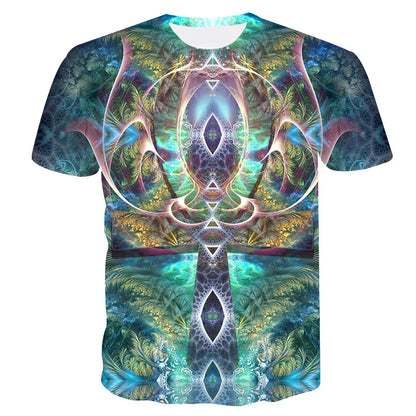 ELECTRIC LION - Men's Quick Dry 3D Printed Short Sleeve Fitness Running T-Shirt