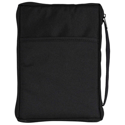 Men's Genuine Leather and Fabric Bible Case A4 Size Protective Book Cover for Jesus Lovers
