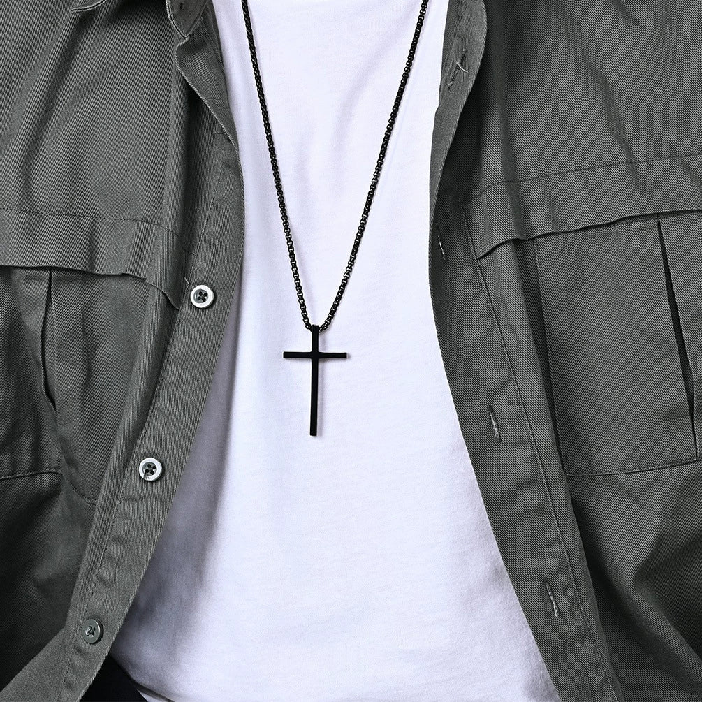 Titanium Steel "CROSS" Pendant Necklace
