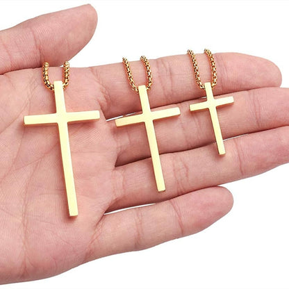Titanium Steel "CROSS" Pendant Necklace