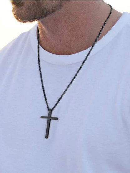 Titanium Steel "CROSS" Pendant Necklace