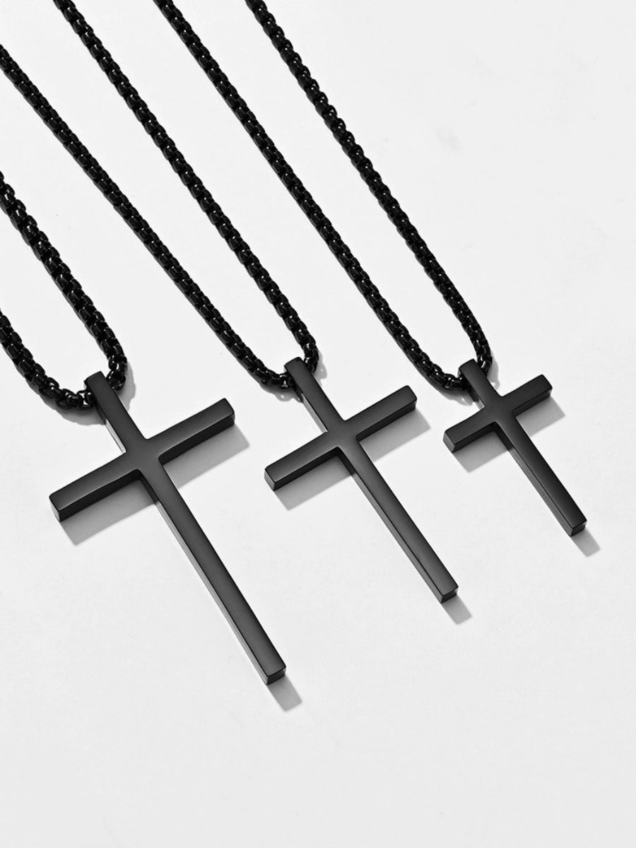 Titanium Steel "CROSS" Pendant Necklace