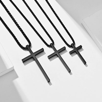 Titanium Steel "CROSS" Pendant Necklace