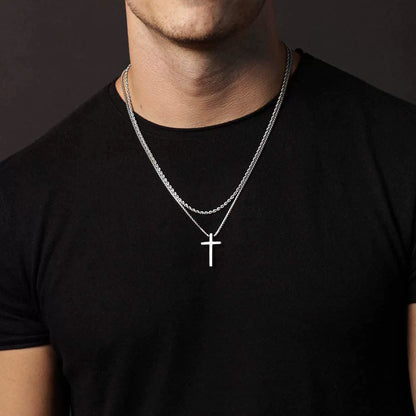 Titanium Steel "CROSS" Pendant Necklace