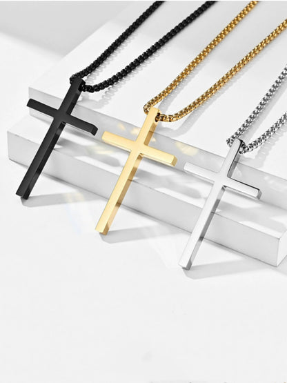 Titanium Steel "CROSS" Pendant Necklace