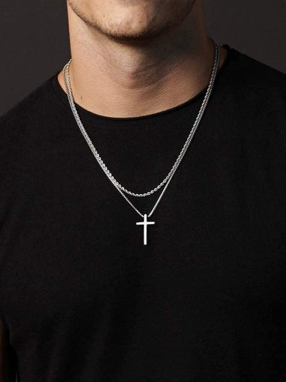 Titanium Steel "CROSS" Pendant Necklace