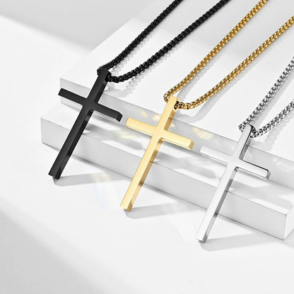 Titanium Steel "CROSS" Pendant Necklace