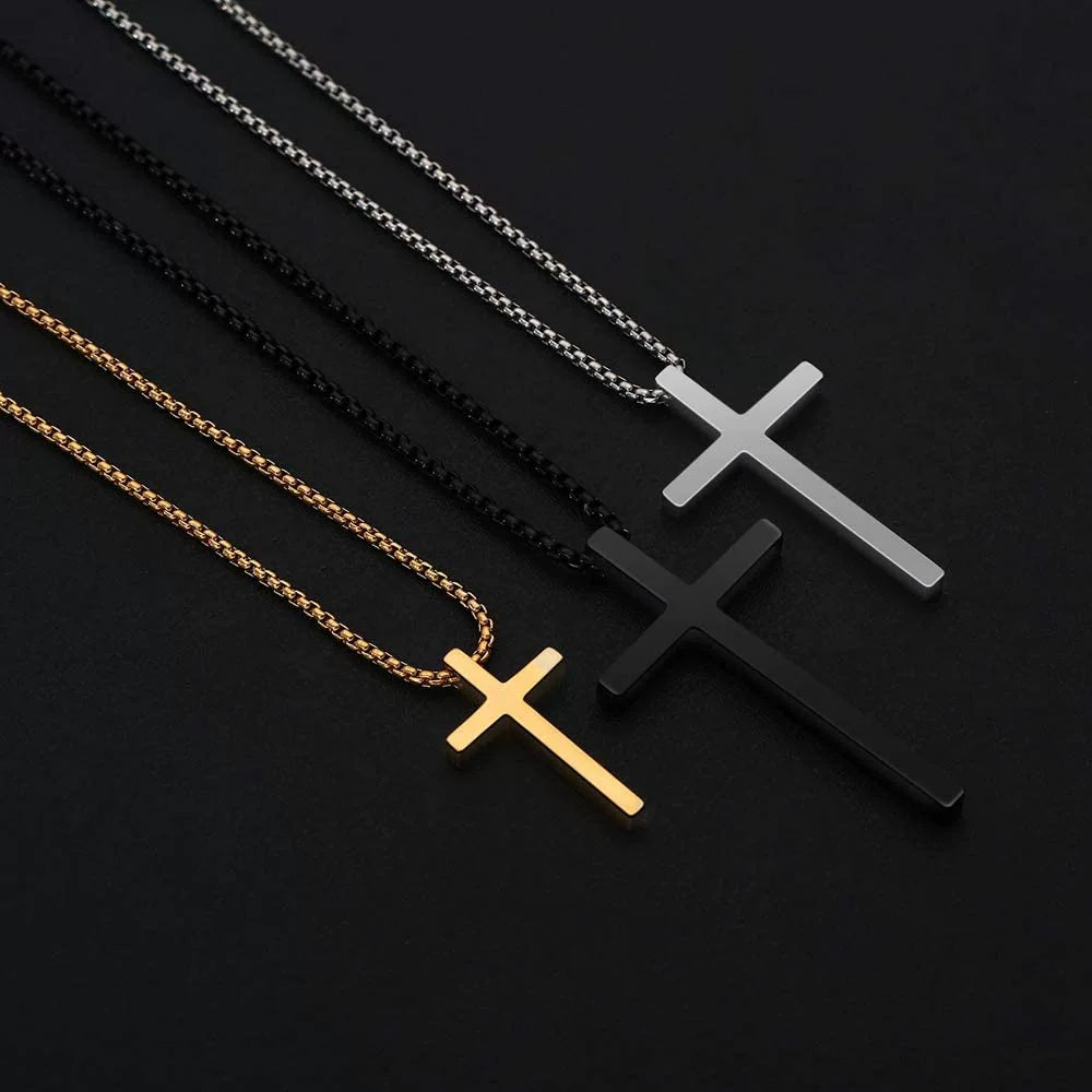 Titanium Steel "CROSS" Pendant Necklace