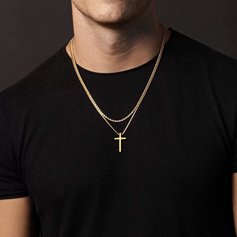 Titanium Steel "CROSS" Pendant Necklace