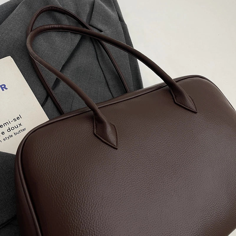 MOODS Oversized Leather Shoulder Bag For Women