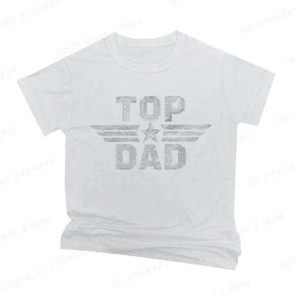 Top Dad Letter Print T-shirt