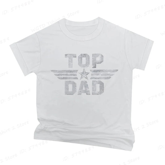 Top Dad Letter Print T-shirt, Men's Casual Comfy Short Sleeve Crew Neck Tees, Father's Day Tshirt, Dad Gifts, Men's Clothing