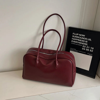 MOODS Oversized Leather Shoulder Bag For Women