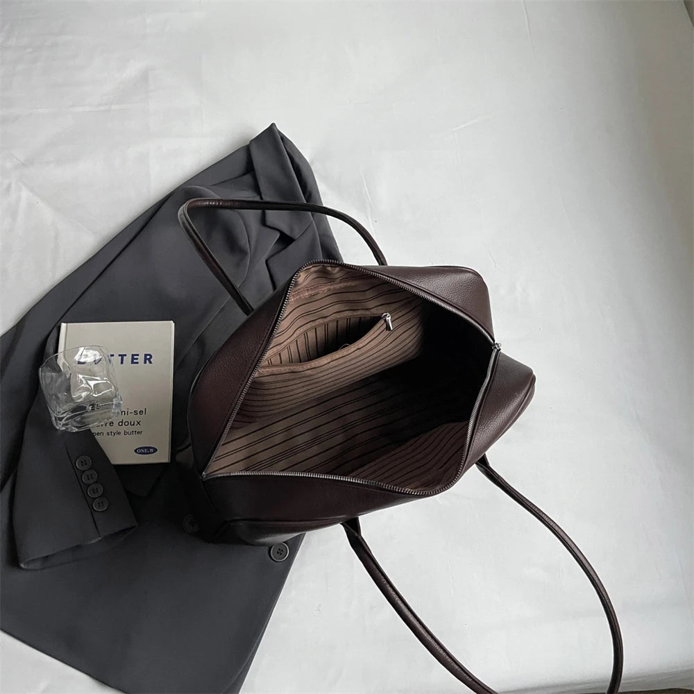 MOODS Oversized Leather Shoulder Bag For Women