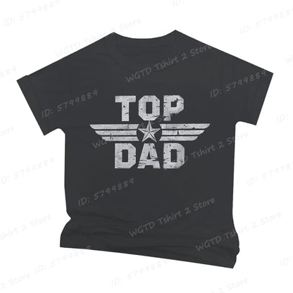 Top Dad Letter Print T-shirt