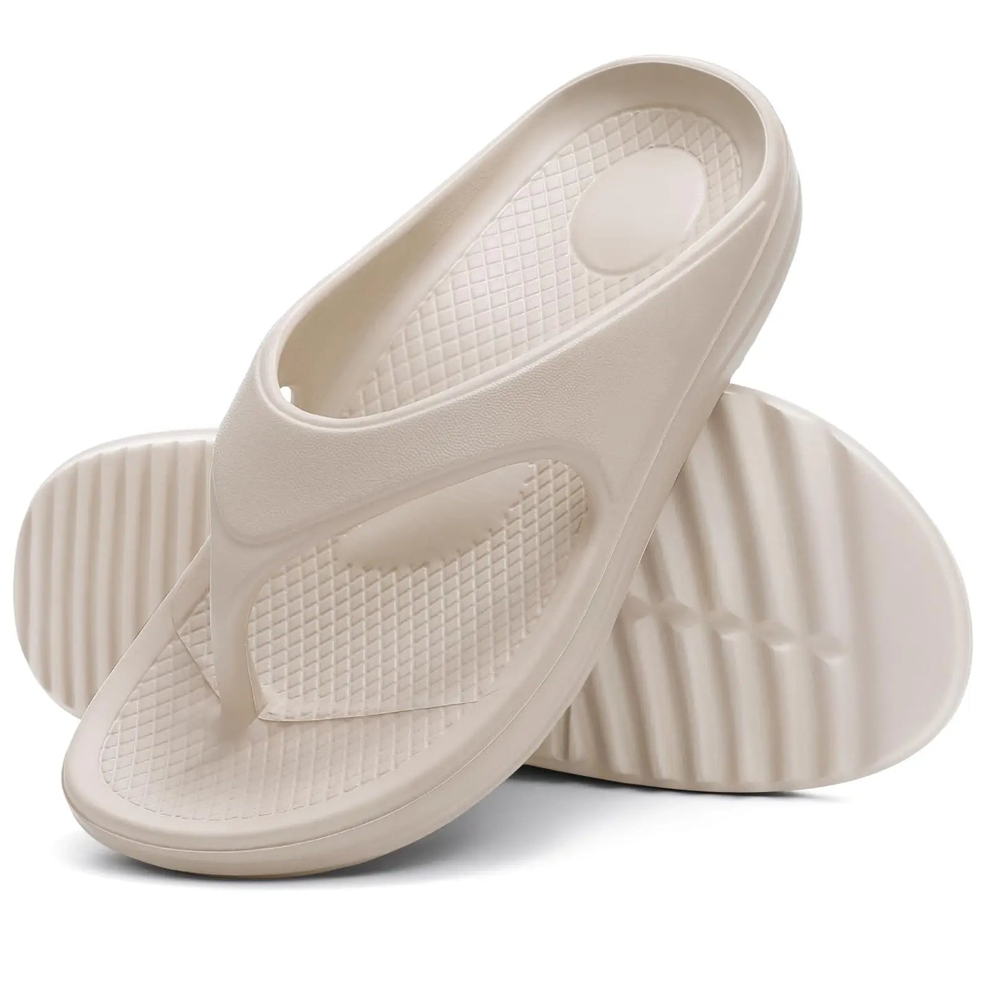 Shevalues Women's Orthopedic Sandals Fashion Beach Flip Flop Summer Outdoor Soft Sandals With Arch Support Home Bathroom Slides