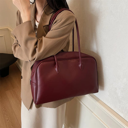 MOODS Oversized Leather Shoulder Bag For Women