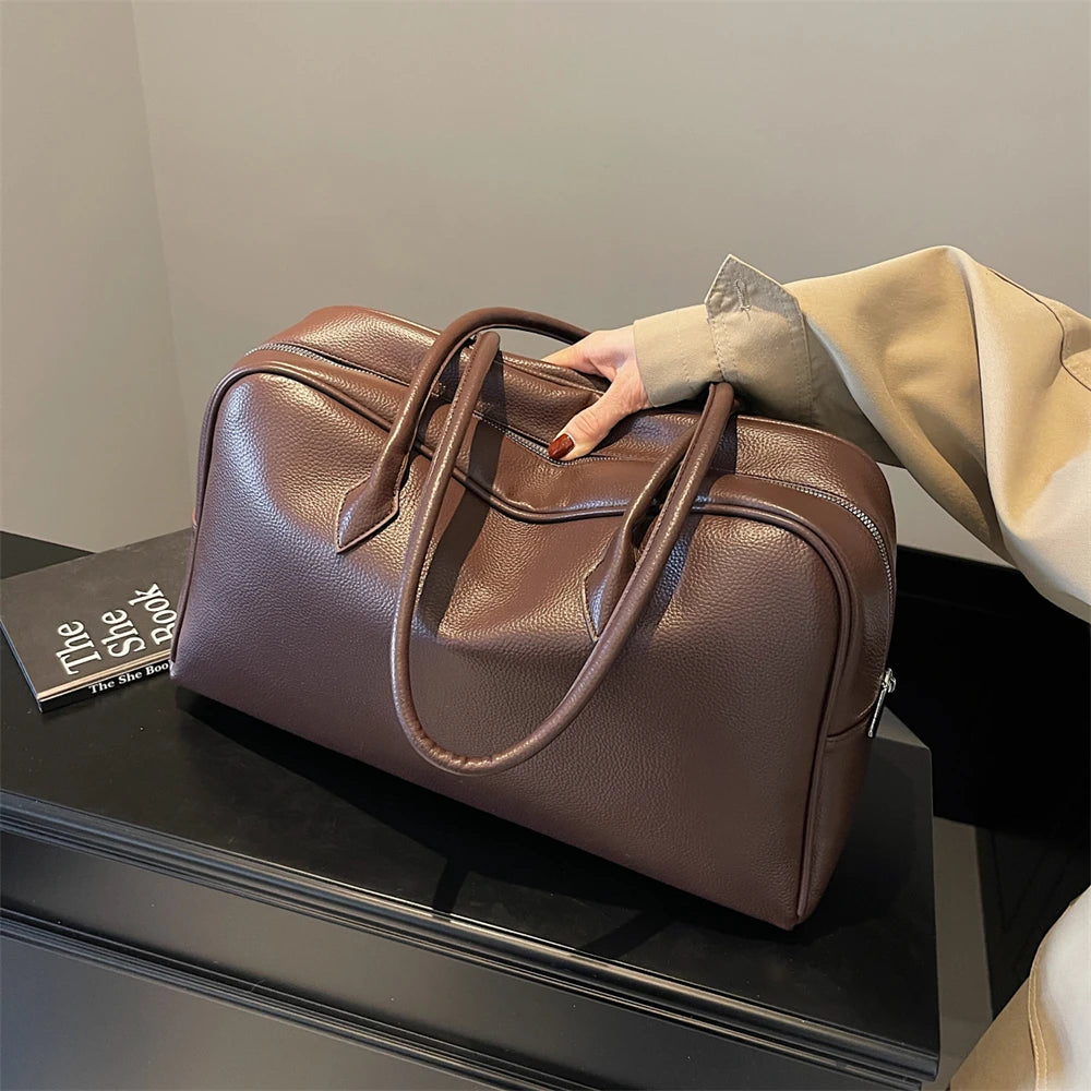 MOODS Oversized Leather Shoulder Bag For Women