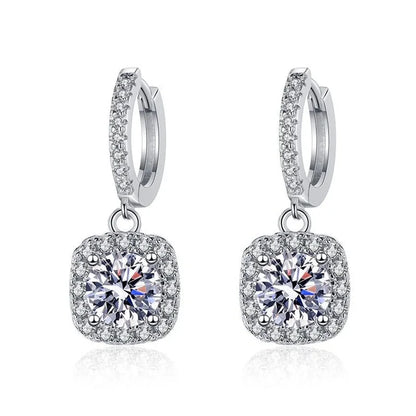 SEMNI 1.0ct-6.0ct Moissanite Diamond Drop Earrings for Women Ruby Sapphire Emerald Wedding Jewelry 925 Sterling Silver
