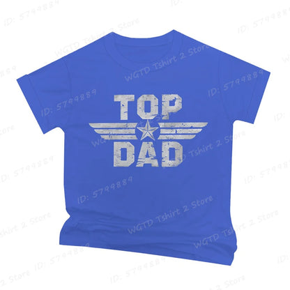 Top Dad Letter Print T-shirt