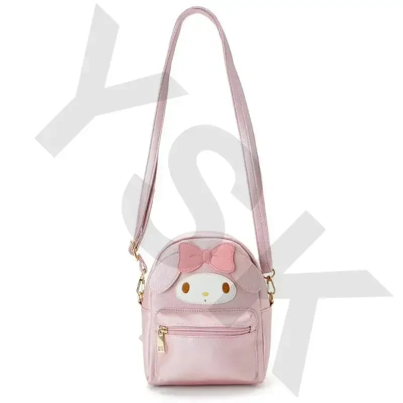 MINISO Kawali Hellokitty Melody Onpompurin Kitty Kuromi Cinnamorol Anime Fashion Backpack Beauty Travel School Bag Girls Toys