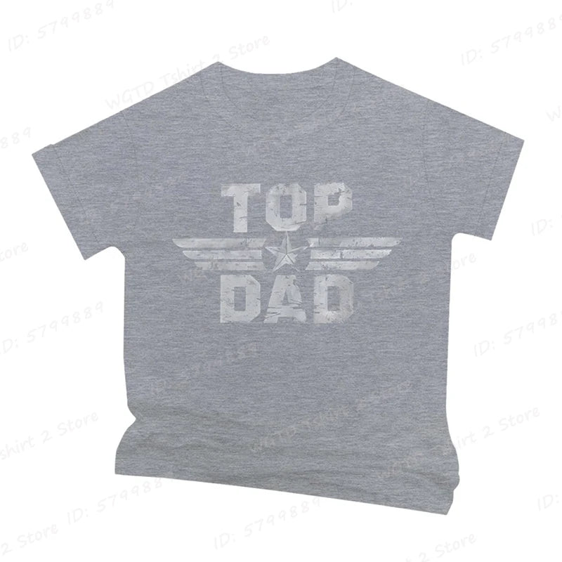 Top Dad Letter Print T-shirt