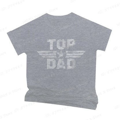 Top Dad Letter Print T-shirt