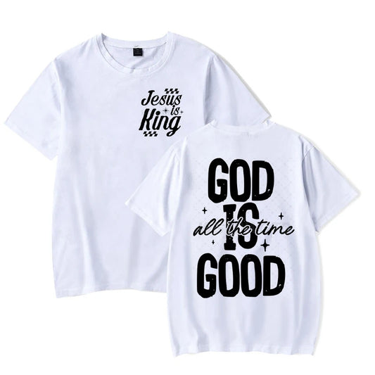 Jesus Religious Believe Shirts for Men Women God Is Good All The Time Classic Tops Gift for Her/Him Faith Based T-Shirt tops
