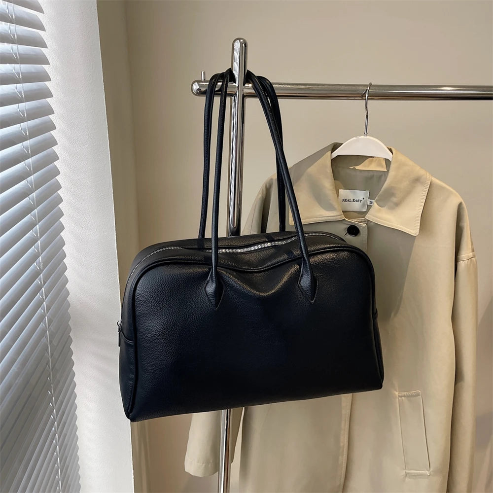 MOODS Oversized Leather Shoulder Bag For Women