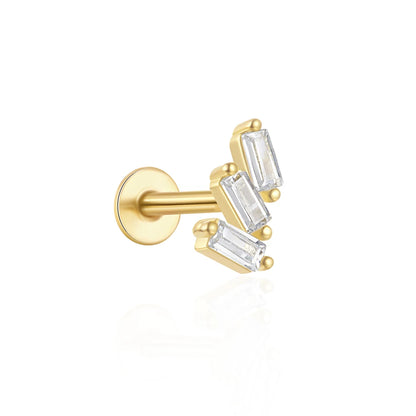 CANNER 1PC Real 925 Silver Stud Earring Small Zircon Earrings For Women Ear Bone Nail Lip Piercing Body Wedding Gifts Jewelry